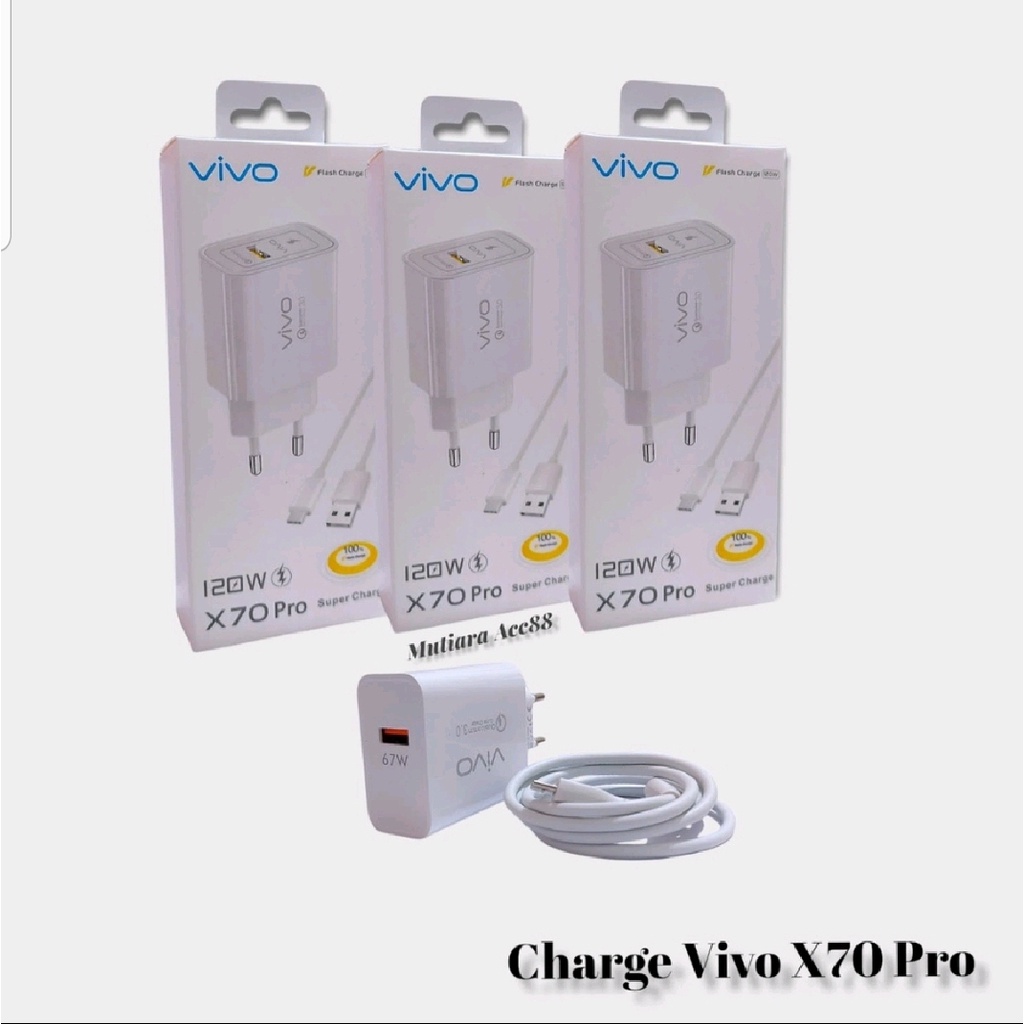 TC CHARGER ORIGINAL FAST CHARGING VIVO X70 PRO MICRO &amp; TYPE C SUPER VOOC// CHASAN FAST CHARGING 3.0 VIVO X70 PRO - BD