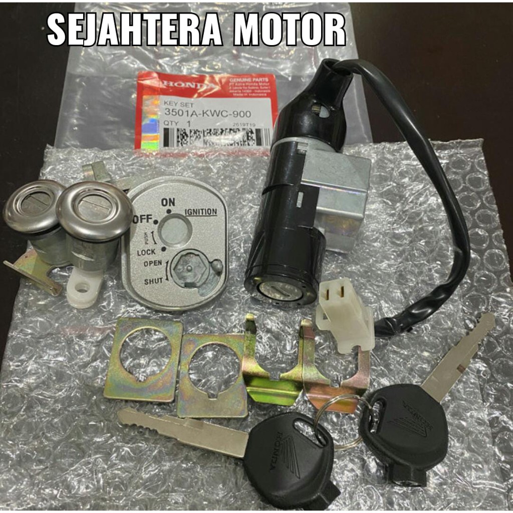 Kunci Kontak Set Key Keyset Motor Assy Jok Socket Honda CS1 CS 1 KWC (Sejahtera -795 )