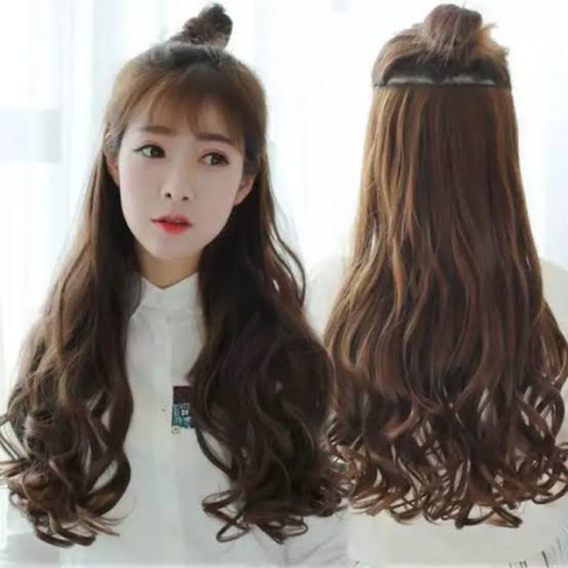 HAIR CLIP RAMBUT ASLI - HAIR CLIP LONG HAIR CURLY - Hair CLIP Long Hair Curly - Hair Clip Rambut ASL