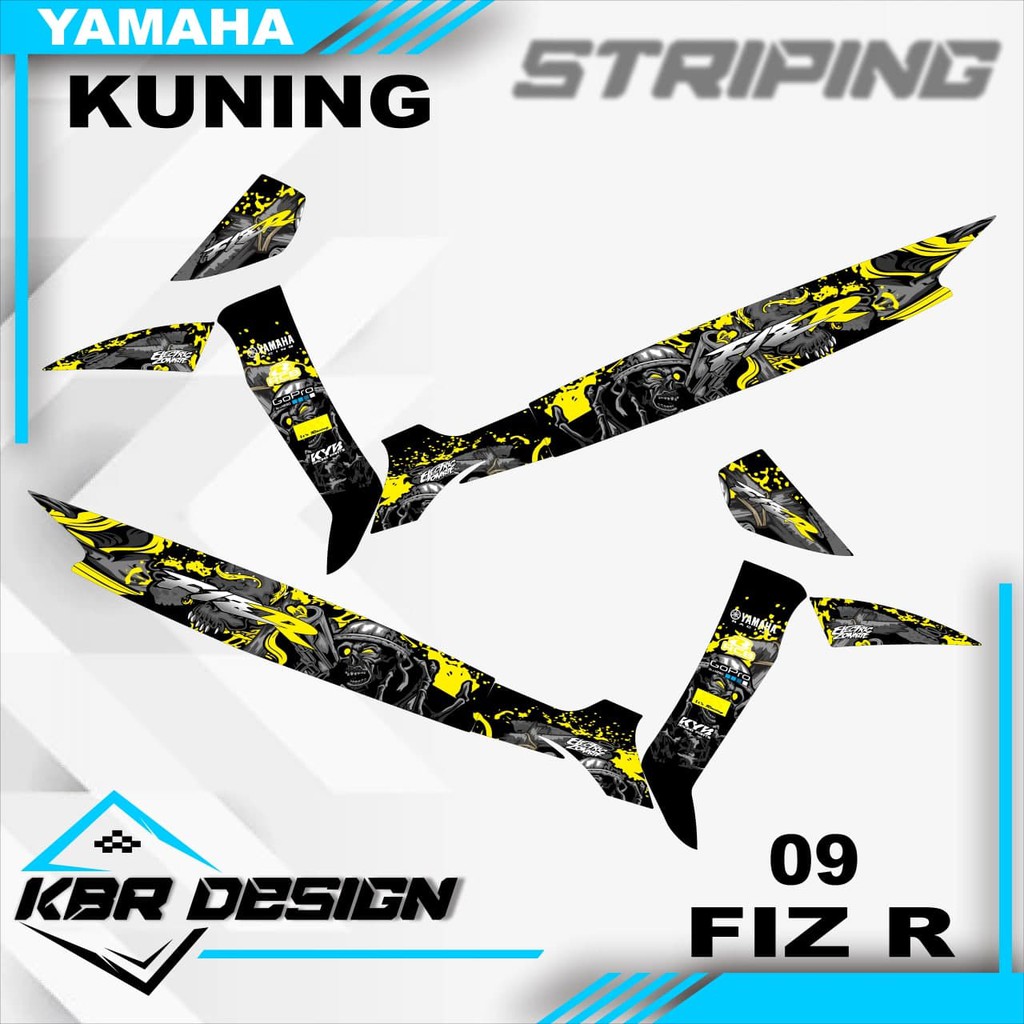 Mikhaeladsport Fiz R () Stiker Motor Striping Fiz R Motor Yamaha Motor Sticker Variasi Racing09