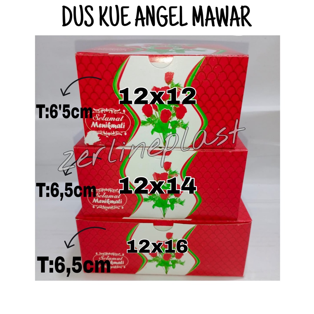 Dus Kue/Snack ANGEL MAWAR - Box Makanan @100pcs