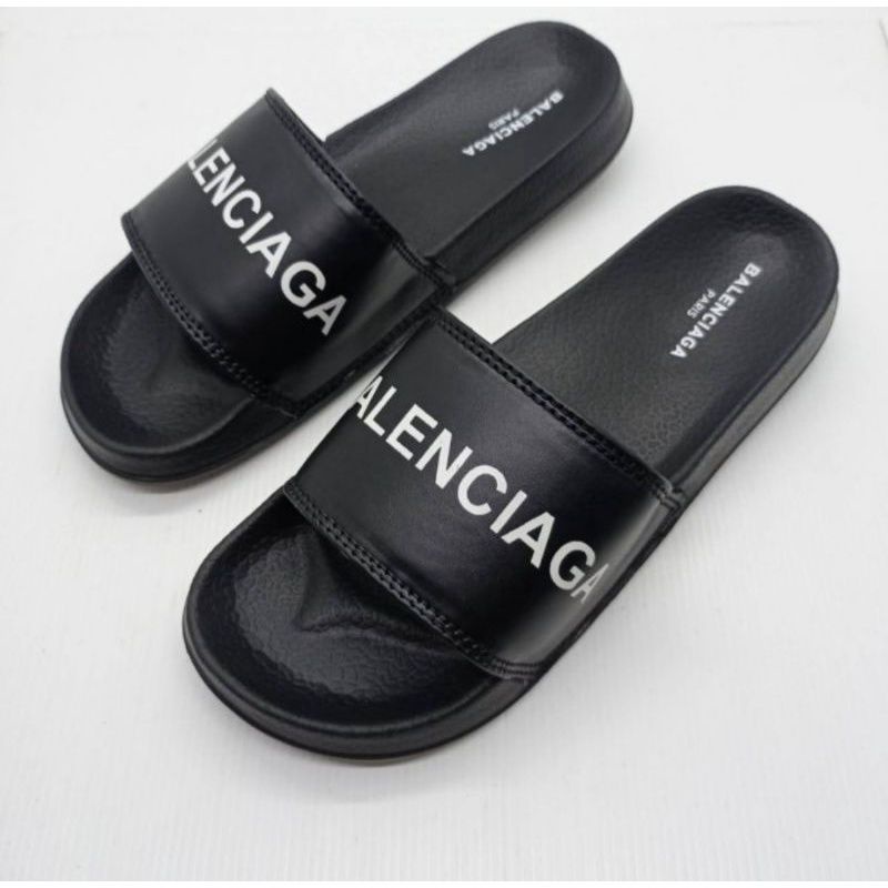 Sandal Slop Pria Hitam Sandal Belensiaga Slip On Sendal Slide