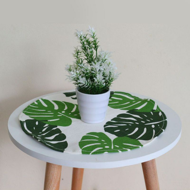 taplak meja bulat kain