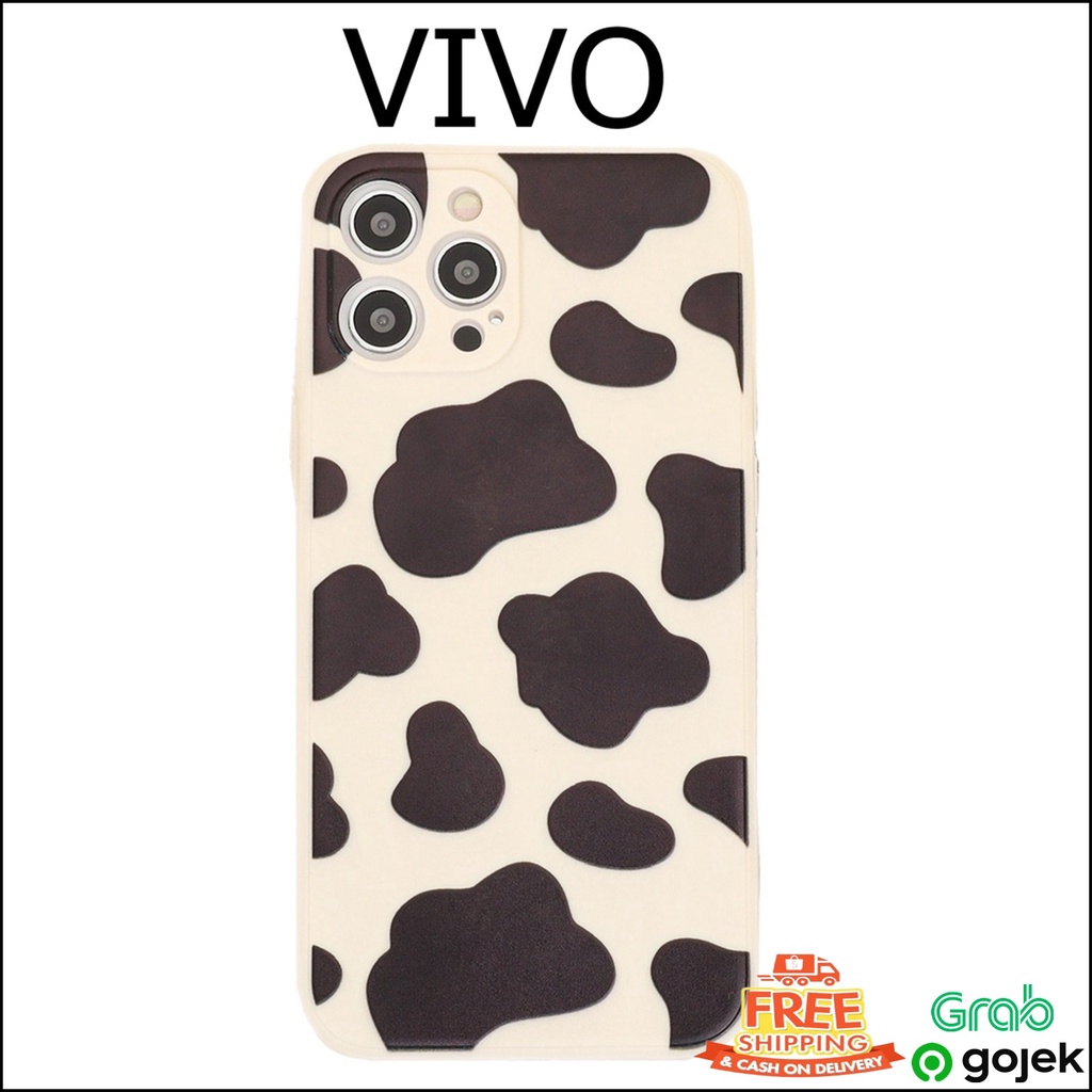 SOFT CASE VIVO Y91 Y12 Y20 Y30 Y12i Y12S Y91C Cow Skin Square Edge Soft Case Full Lens Cover