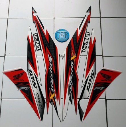 stiker striping motor supra x 125 fi 2014 putih