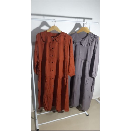 Midi Dress Katun Rayon Twill. Model Terbaru