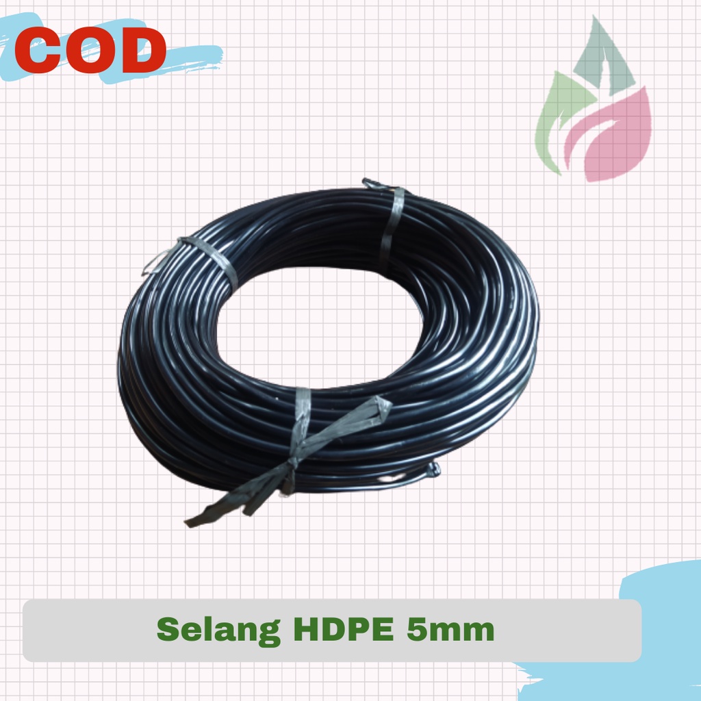Selang PE 5mm hitam hidroponik