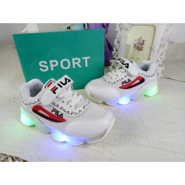 Sepatu anak led filla sport