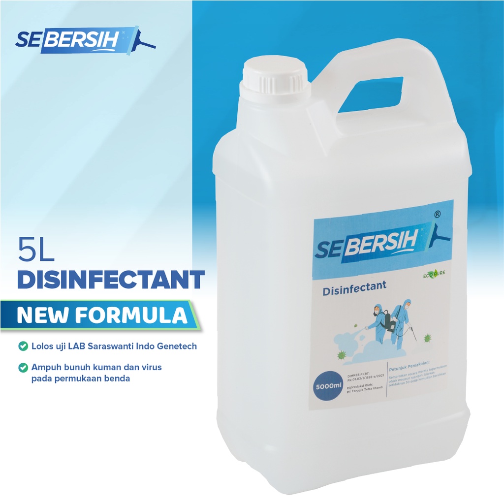 SEBERSIH Disinfektan/Disinfectant Antiseptik - 5 Liter (GOJEK/GRAB)