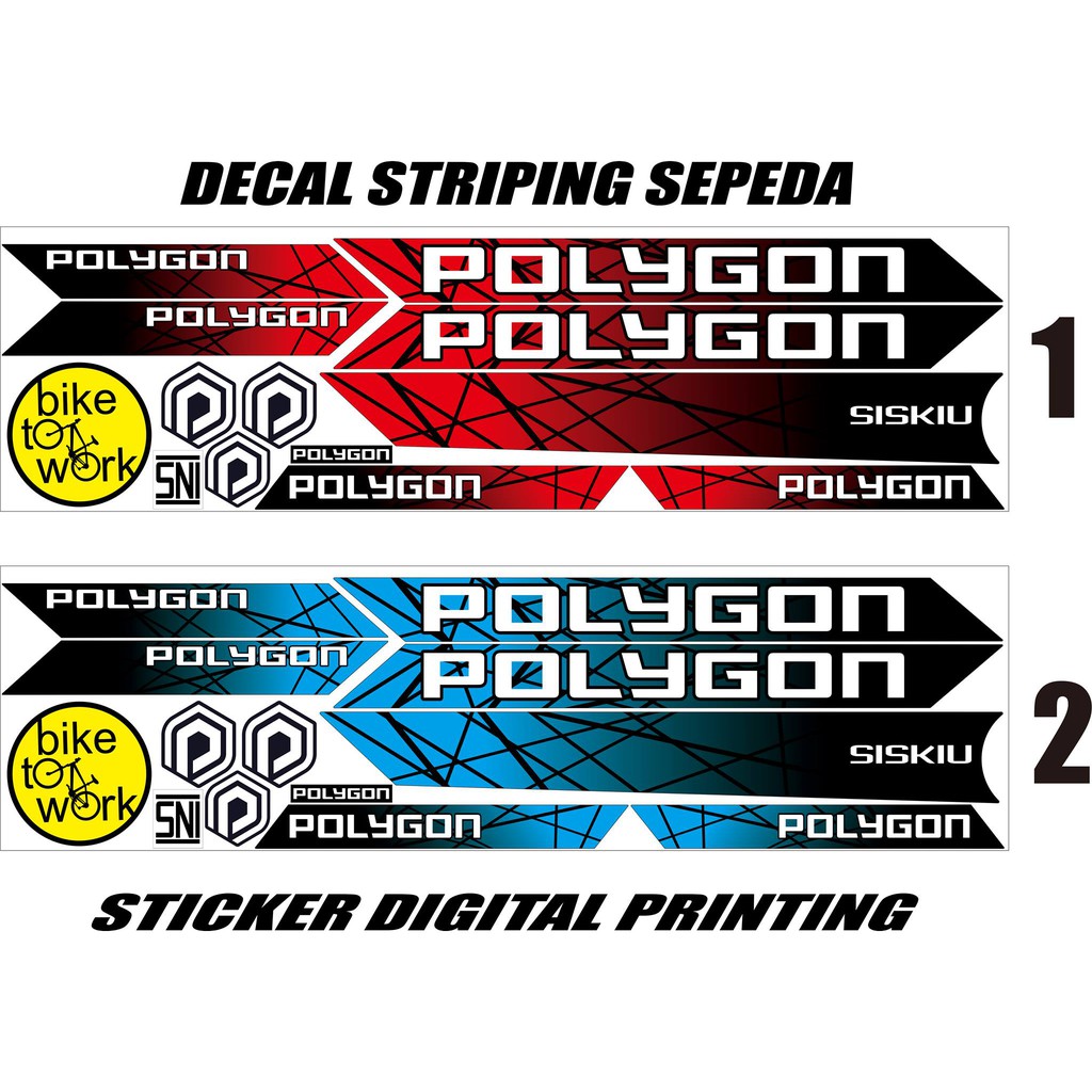 STICKER POLYGON STICKER SEPEDA BIKE.