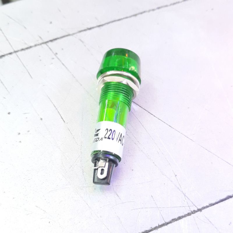 Pilot Lamp Plastic ( Lampu Panel ) Hijau 12V