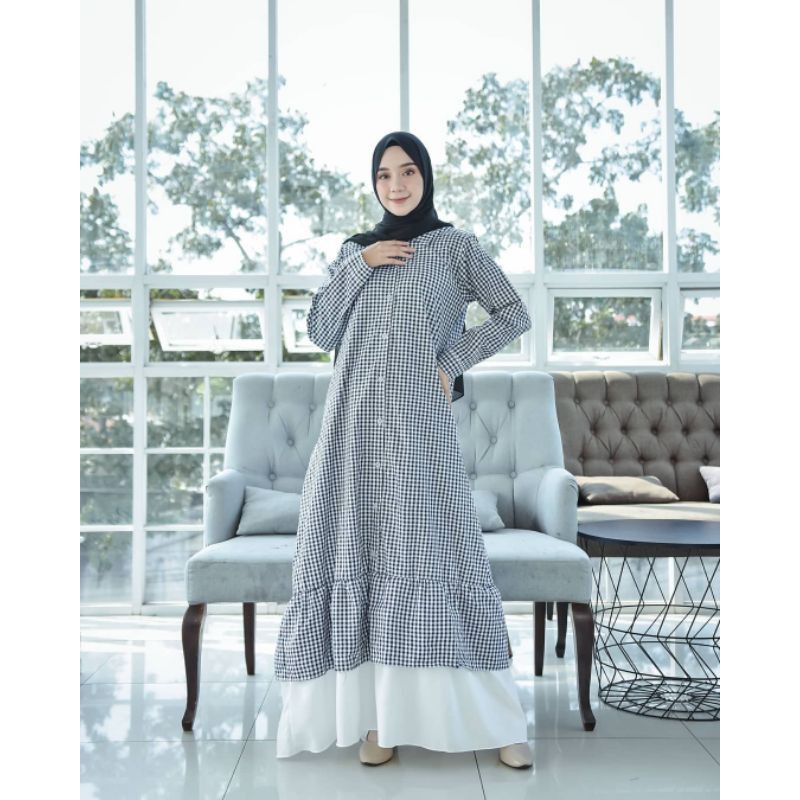 Gamis Wanita Dress Wanita  Gamis Busui Gamis Katun Dress Busui Grosir Gamis Bandung Resty Dress