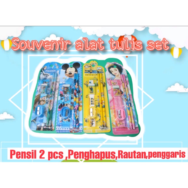 

Alat tulis set karakter souvenir ultah