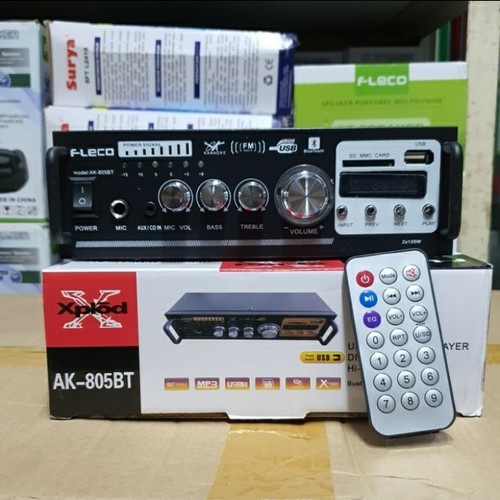 PROMO~Amplifier FLECO AK-805BT ( Bluetooth) Stereo Karaoke + Mp3 player + FM~FMS