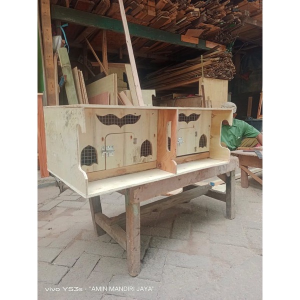 kandang burung dara 2 pintu
