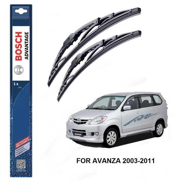 Wiper Blade Avanza Xenia Atoz BOSCH Sepasang Advantage 16-20&quot; ORIGINAL