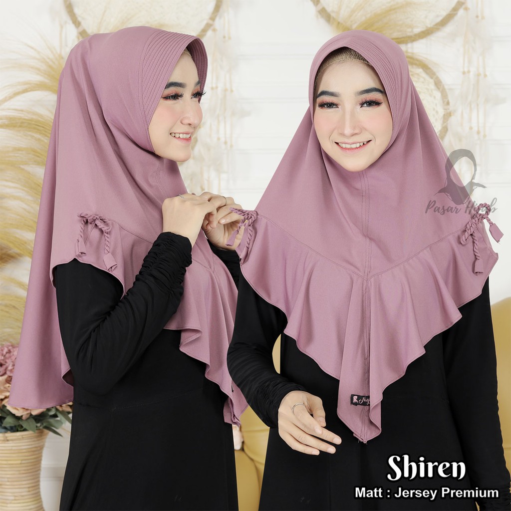 Jilbab Instan Pita Kepang Shiren Hijab Instan Jersey Premium Kerudung Bergo Pasar Hija'b