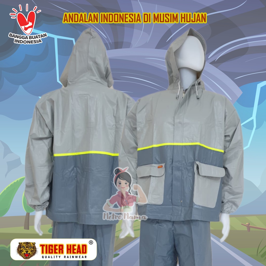 Jas hujan Stelan BIG TOP Tiger Head 68208 PRODUK ORIGINAL Mantel Raincoat Tebal