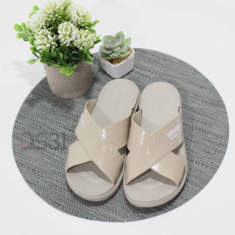 SANDAL WANITA TALI SILANG HENGRUN 6002 | EMPUK ANTI SLIP