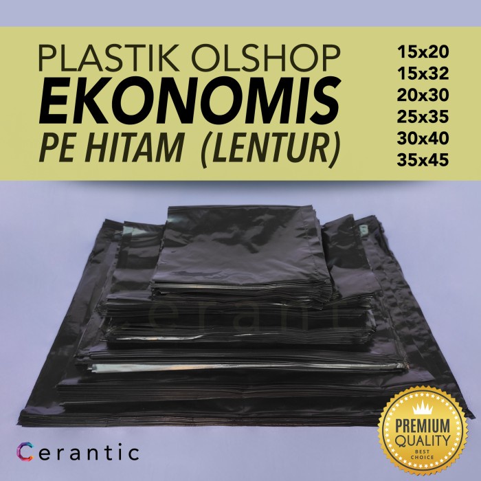 

Kantong Plastik Olshop Bungkus Online Shop PE HITAM EKONOMIS kiloan