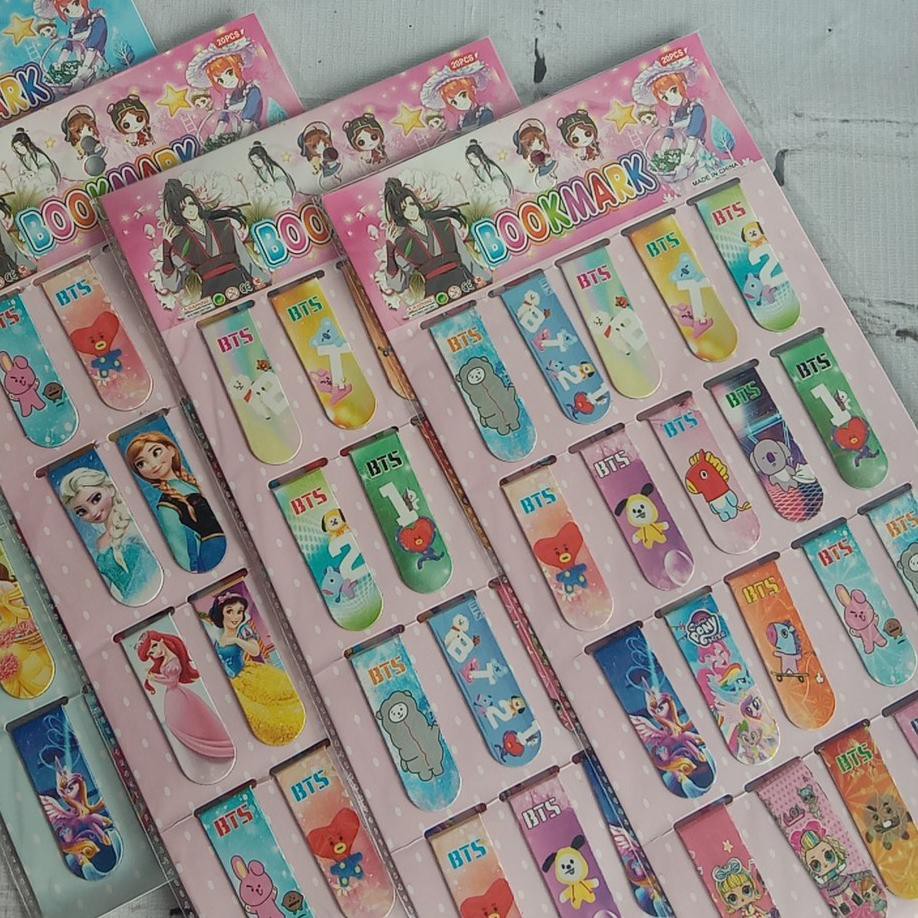 MAGNET PEMBATAS BUKU KARAKTER / PEMBATAS BOOKMARK KARAKTER STICKY IMPORT