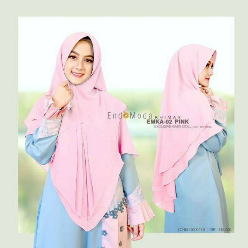 HIJAB INSTAN KHIMAR EMKA 02 SIZE 100 X 110 || ENDOMODA || READY STOK