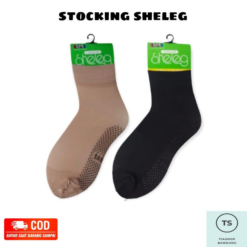 Kaos Kaki Stocking Sheleg Pendek Antislip dan Polos || Kaos Kaki Wanita || Stocking Sheleg