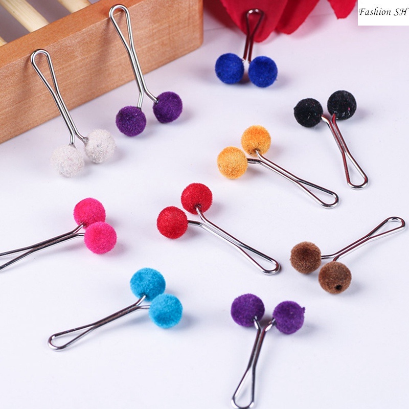 6 Pcs Bros pin Klip Keamanan Desain Kalkun Aksen Bola Rambut Warna Campur Untuk Hijab M20013-6 Pcs