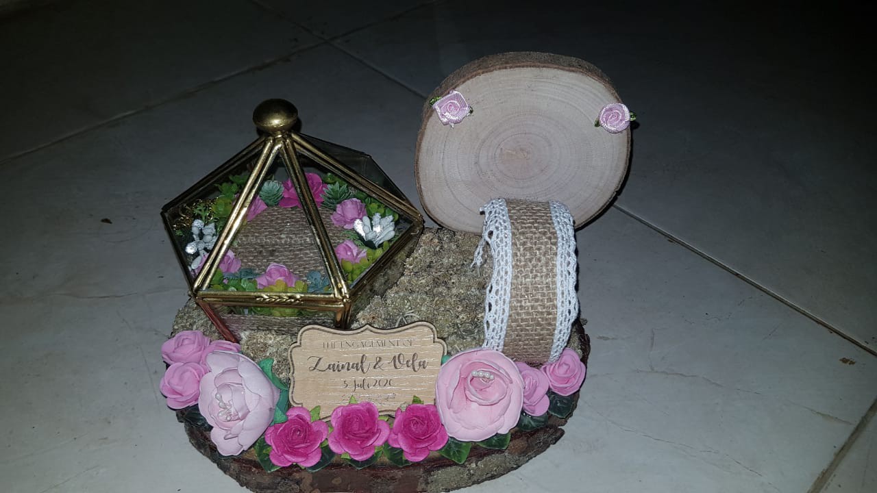 Tempat Cincin /terarrium Ringbox /ringbearer/ Tempat Maskawin/tempat Cincin Rustic /terarrium Rustic