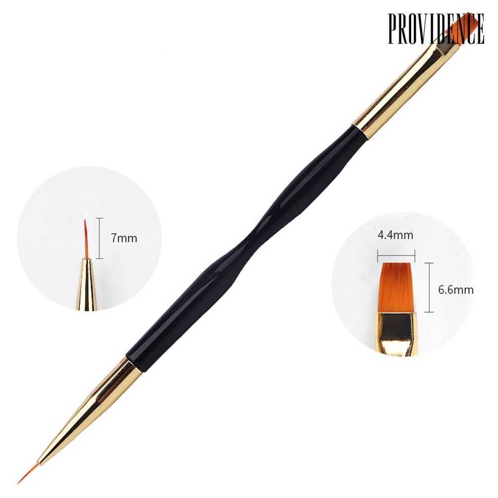 Providence 3Pcs Nail Art Pen Brush Acrylic Round Flat Painting Drawing Liner Manicure Tools