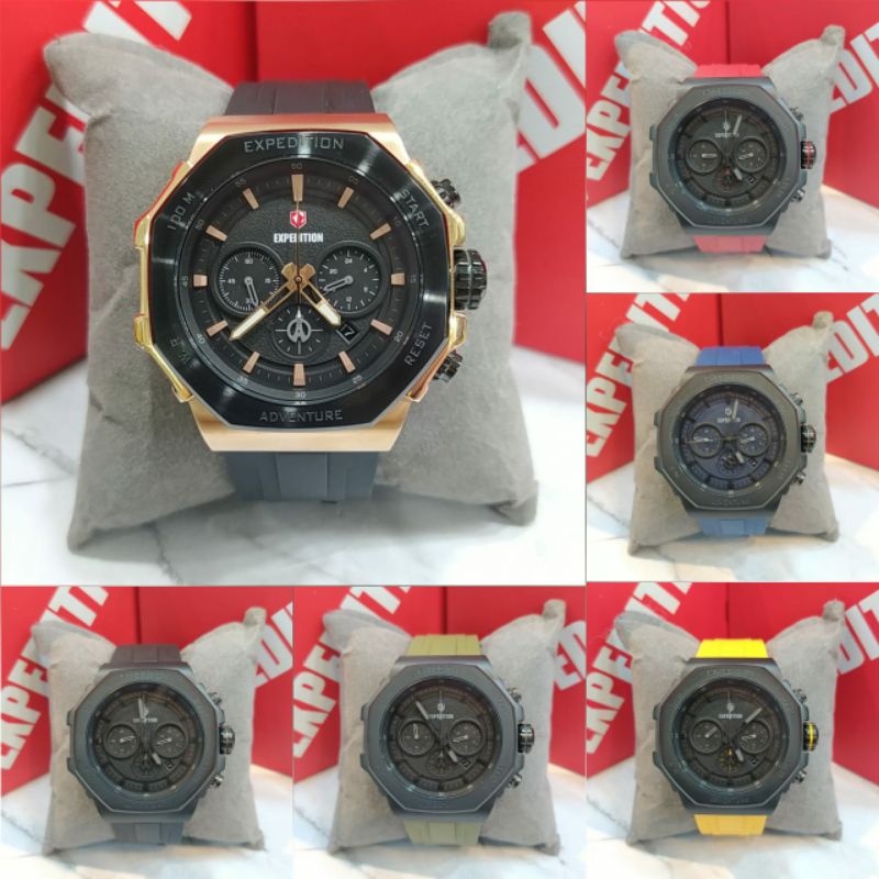 Jam Tangan Pria Expedition 6816 E6816 EXP6816 Tali Rubber / Karet