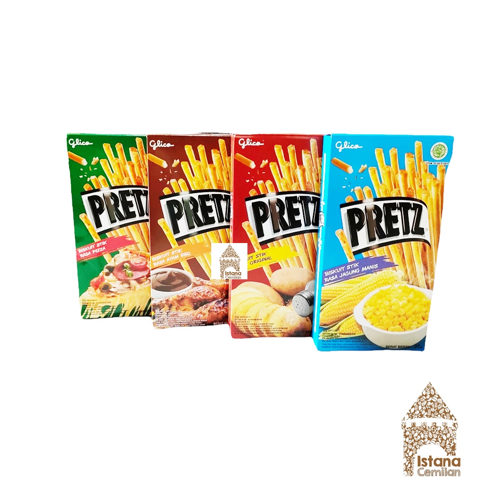 Glico PRETZ Biskuit Stik Pizza / Jagung Manis / Barbeque 31 Gram