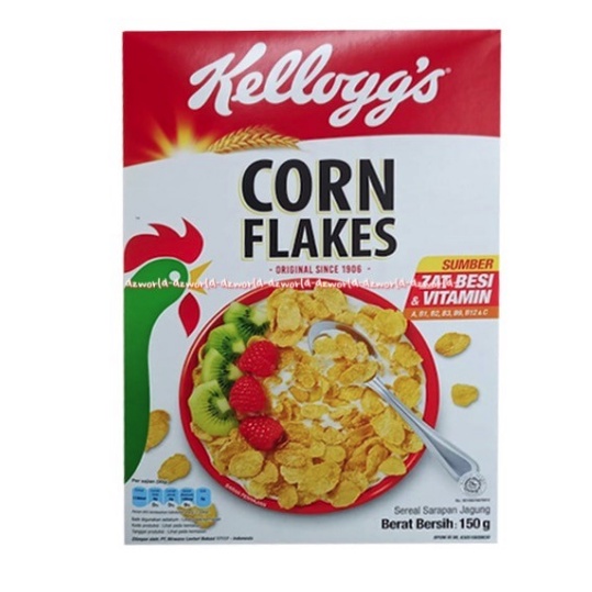 Kellogg's Corn Flakes 150gr Honey Crunch Sereal Yang Terbuat Dari Jagung Cocok Buat Sarapan Kelloggs Corn Cereal Kelog's Kellog