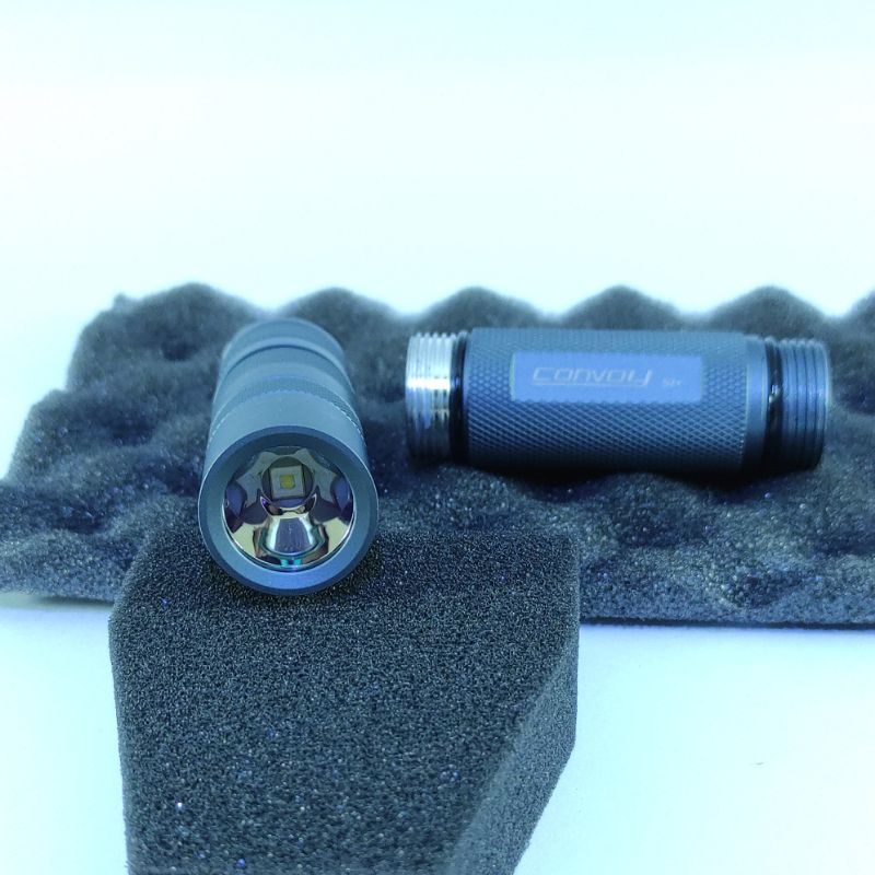 Bundle Custom Convoy S2+ Luminus Sft40 N5 6500K 5A Driver 18650 18350 Bukan Sst40 Sst20 Grey Senter