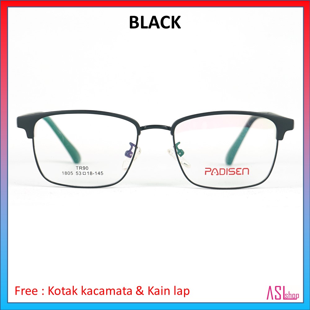 FRAME KACAMATA MINUS (PADISEN 1805) TR 90 + LENSA BLUERAY/PHOTOCROMIC