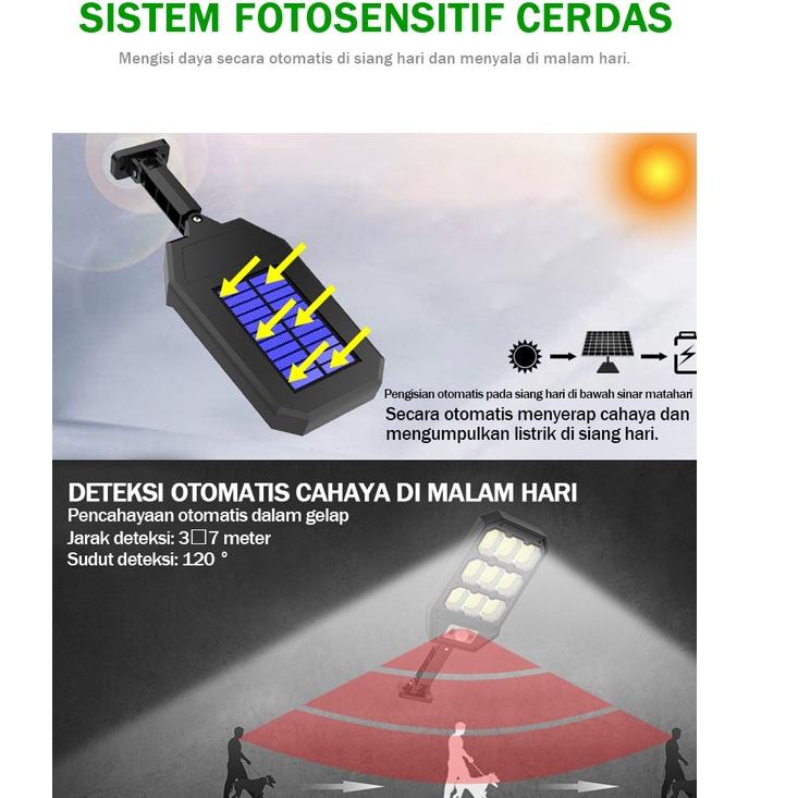 Hot Sell.. 200Watts Lampu Jalan PJU Tenaga Surya Lampu Taman LED Matahari Solar Sensor Gerak Solar C