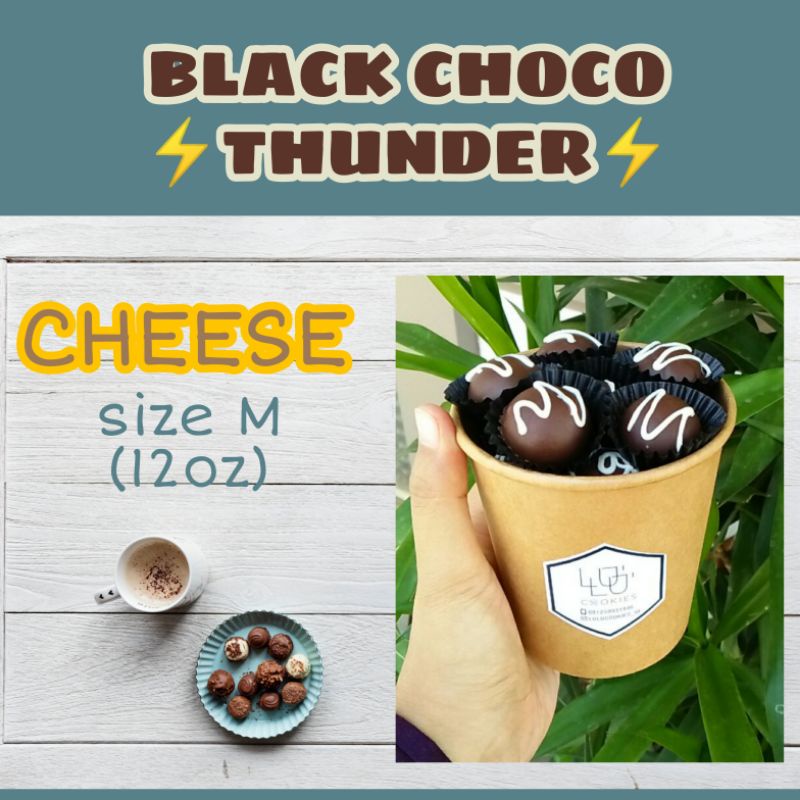 

Black Choco Thunder/ choco monster bite varian CHEESE - size M by Lulu cookies /cokelat keju