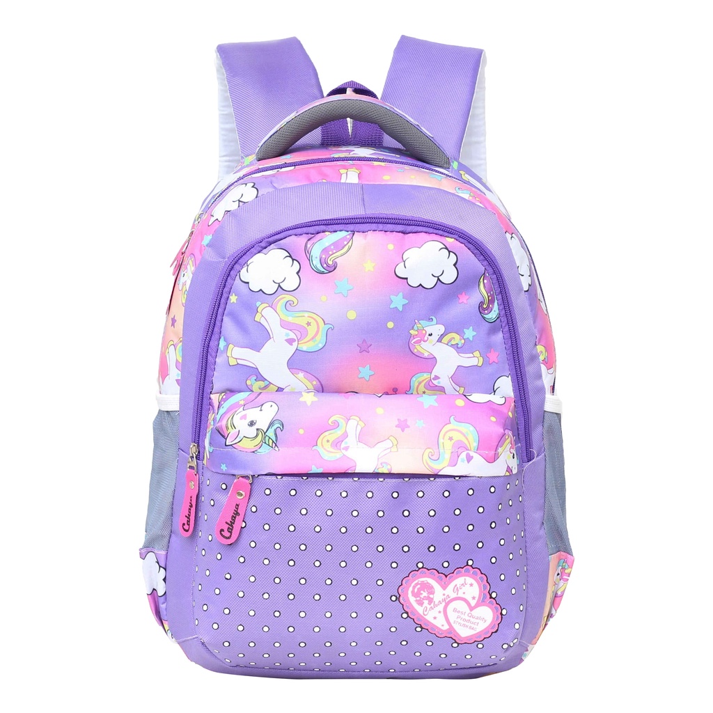 Tas Anak Perempuan Unicorn Hello Kitty Bonus Tempat Pensil Raincover Ransel Gendong Anak Ransel SD SMP Remaja Perempuan Cewek Fashionable Backpack Stylish Keren Multifungsi Backpack Cahaya Kitty Tas Import Bahan Tebal Jahitan Kuat Laptop In LKS Buku Tema