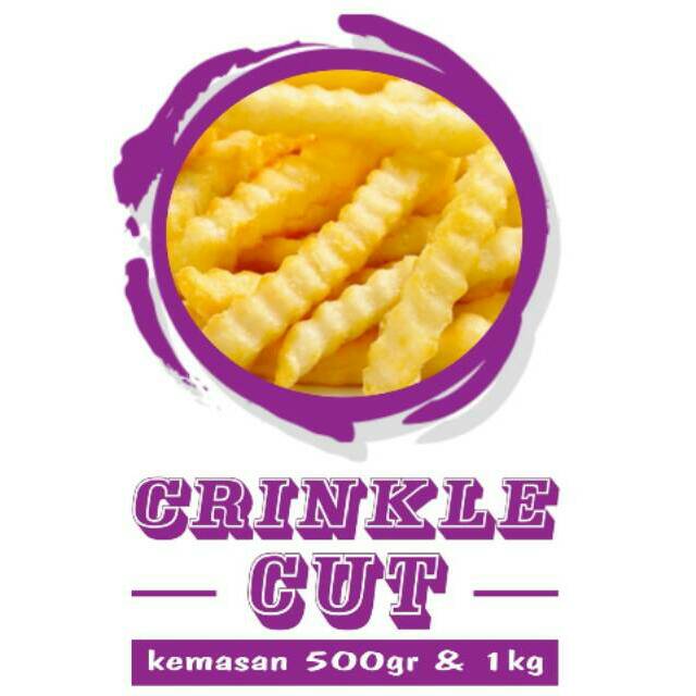 

FRENCH FRIES Crincle Cut, Kentang Goreng 1 Kg