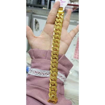 GELANG TANGAN SISIK NAGA KUNING 24K/GELANG RANTAI SISIK NAGA/GELANG RANTAI KUNING/GELANG LAPIS EMAS/