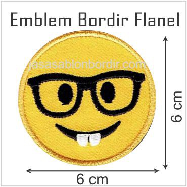 Emblem Bordir Flanel Emoji2