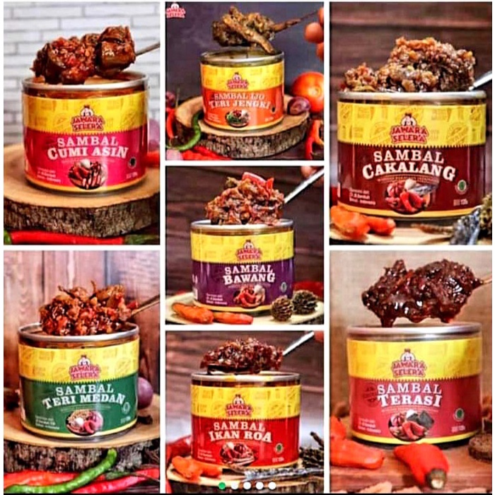 Sambal JS Jawara Selera All Varian HOT PROMO - 135Gram ll ROA II CAKALANG II BAWANG II CUMI ASIN II TERI MEDAN II TERI JENGKI II TERASI