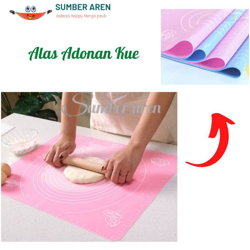 Alas Tatakan Adonan Kue Silikon Mastras Talenan Adonan Anti Lengket