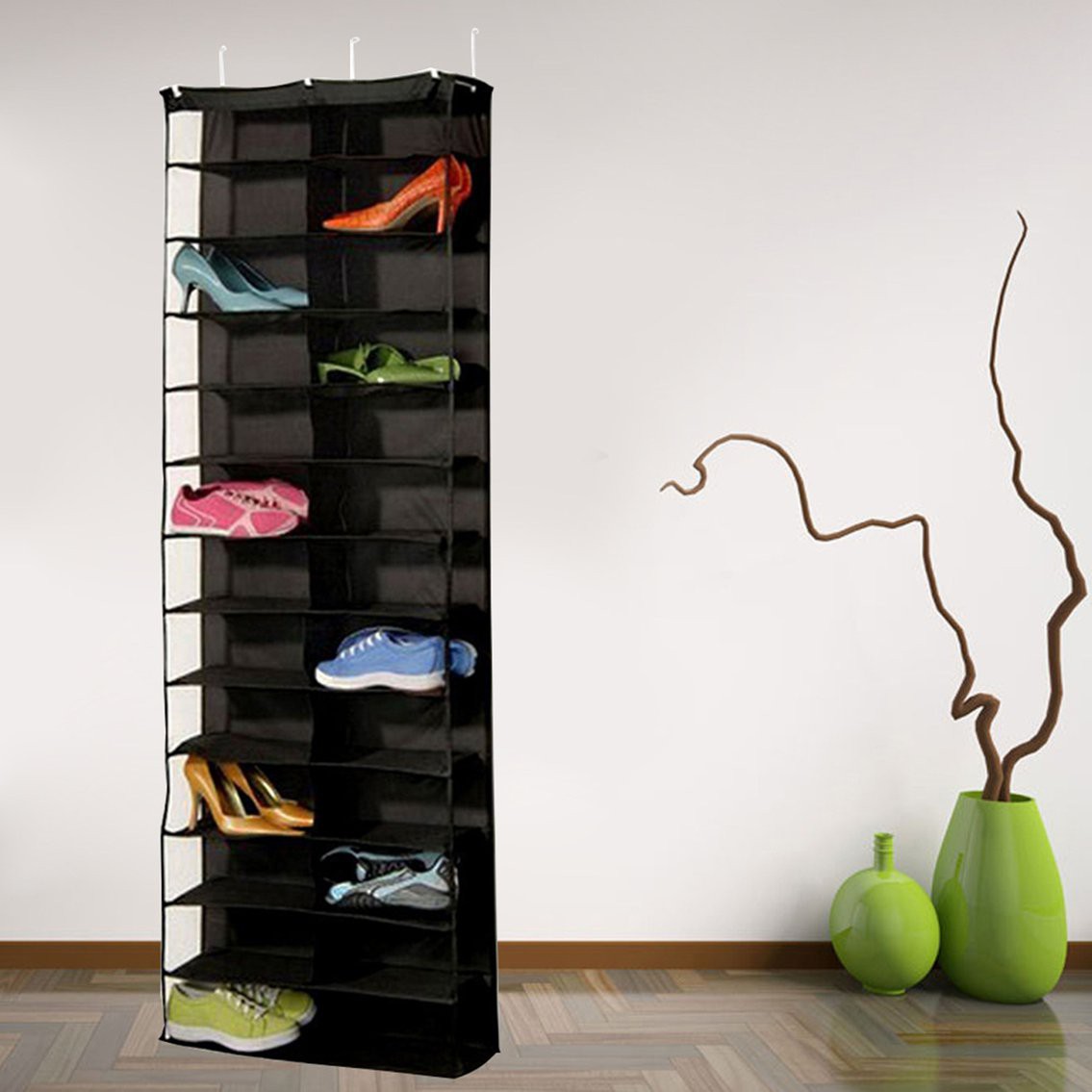 Just 26 Pocket Shoe Storage Rack Hanging Bag Behind The Door Home Accessories Shopee Indonesia