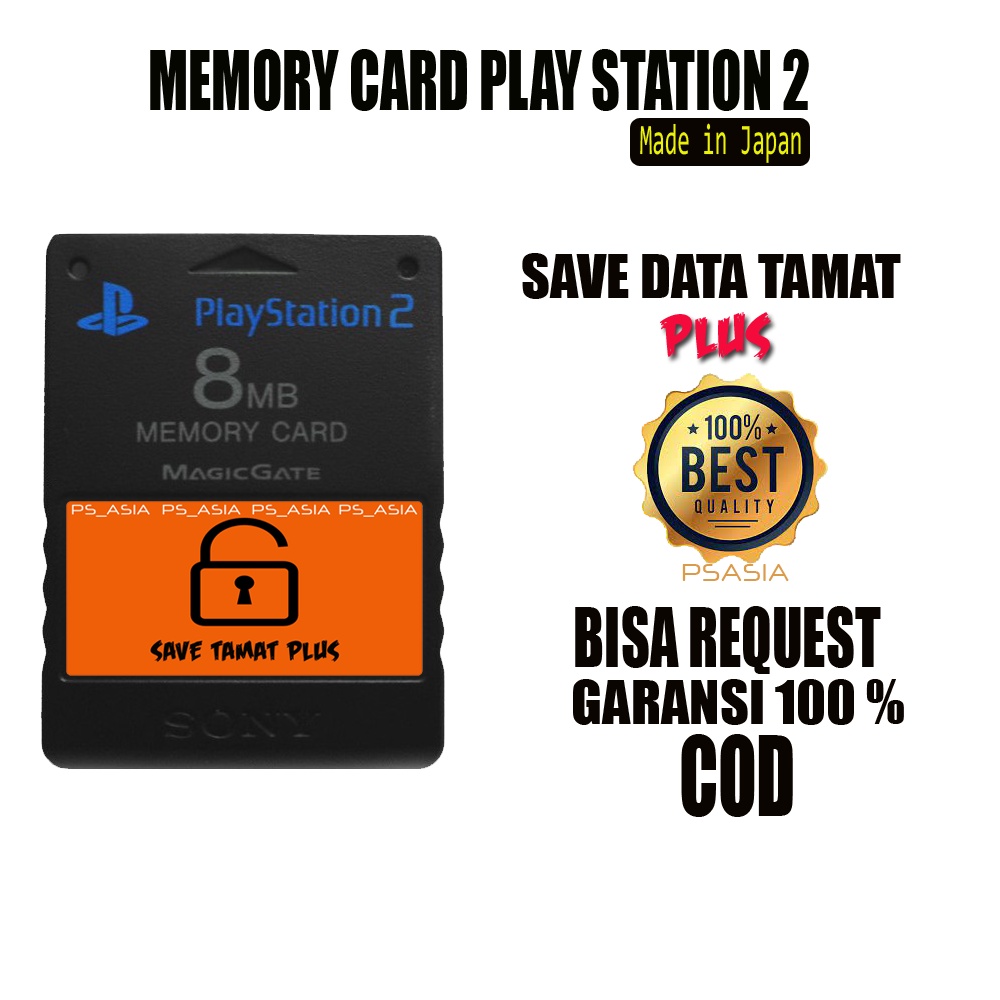 Memory Card PS 2 Save Tamat Memori PS2 Save Tamat PS2