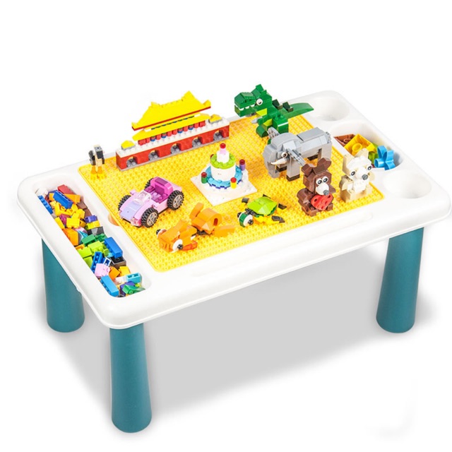 Meja Multifungsi + Lego / Lego Table Meja Belajar