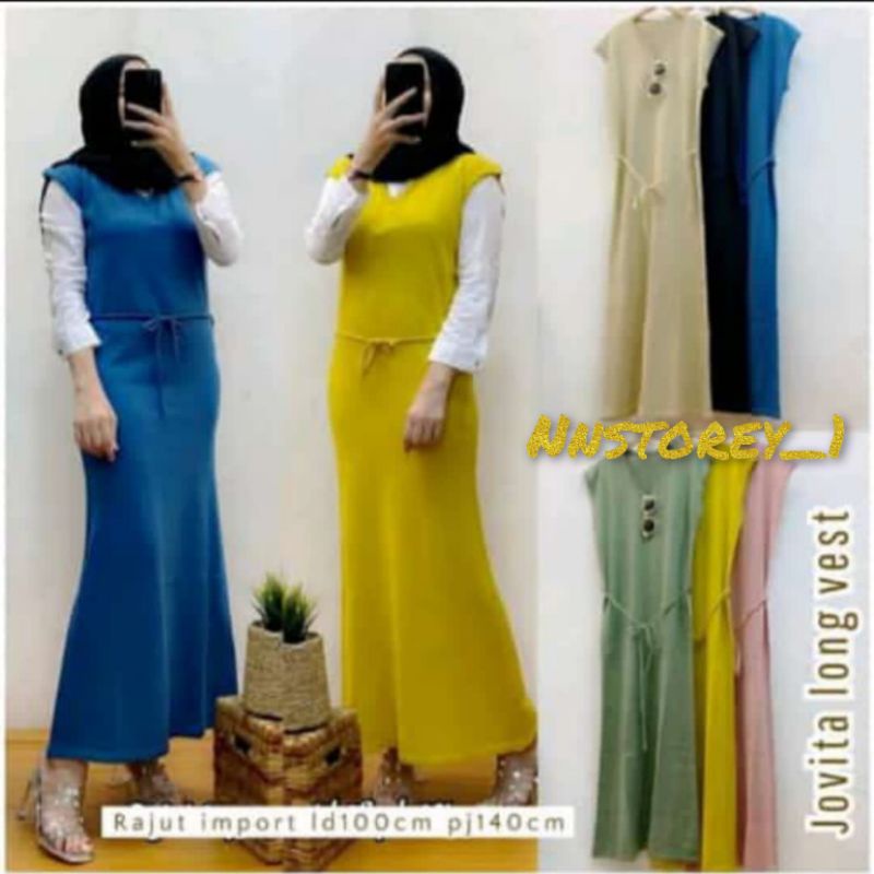 Dress rajut  tanpa lengan/INNER vest rajut /dress rajut  tanpa lengan