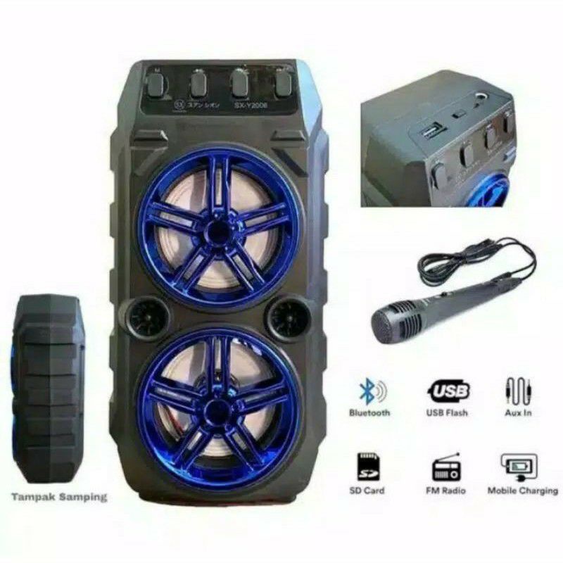 Speaker Portable SX Y2006 Bluetooth free MIC
