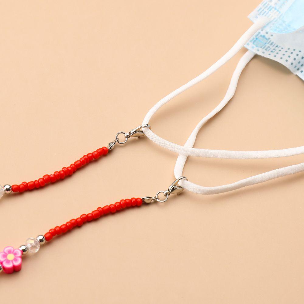 Lily Manik-Manik Lanyard Wanita Anak Bunga Deco Leher Lanyard Untuk Wanita Manik-Manik Kacamata Holder Strap