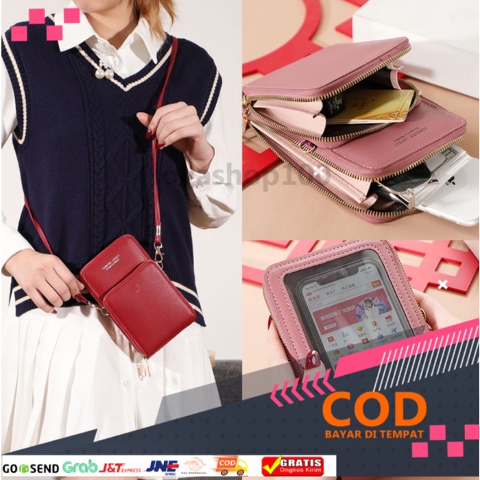 Tas selempang TS173 Tas Selempang HP Mini Wanita Forever Lovely Women Sling Bag - pink